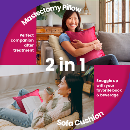 Kokobal Mastectomy Pillow with Sofa Cushion | Post Op Pillow For Breast Surgery Recovery