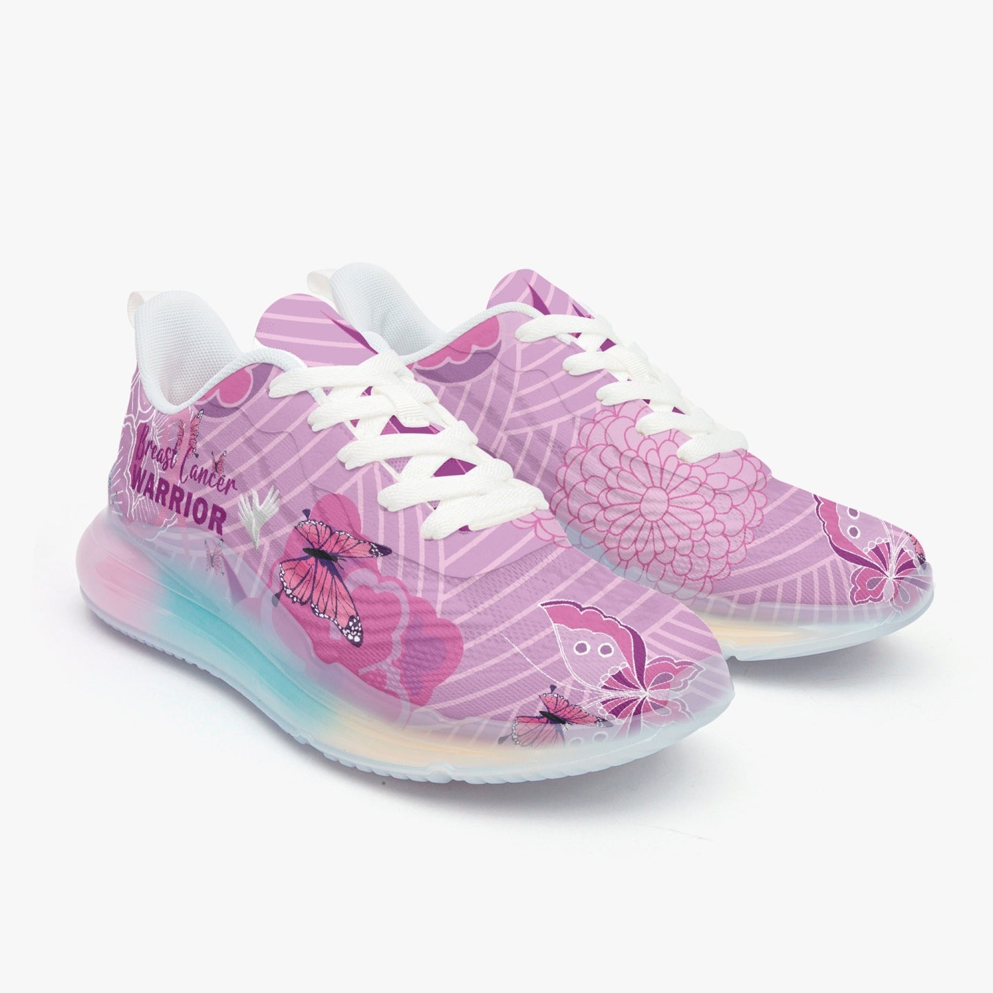 530. Lightweight Air Cushion Sneakers - Breast Cancer Warrior