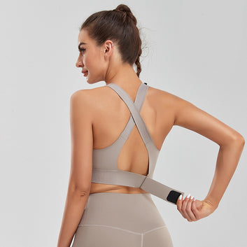 Zipper Sports Bra for Post Surgery Workouts and Post-Reconstruction Comfort