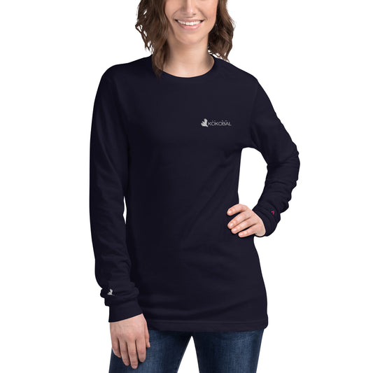 Versatile Long Sleeve Printed T-Shirts for Women - Affordable, Organic Cotton Tops by KOKOBAL - White Logo